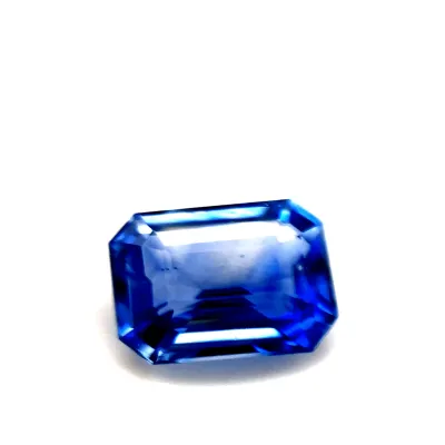 1.3ct Blue Sapphire Flawless (fl) Emerald Shape (7.1x4x3 mm) Unheated gemstone from Sri Lanka