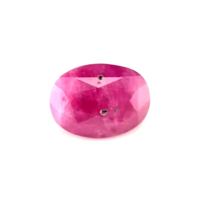 3ct Pale Violet Red Ruby Tooth decay Cushion Shape (8.7x6.4x5.5 mm) UNHEATED gemstone from Ceylon