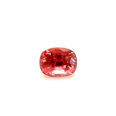 0.4ct Salmon Pink Padparadscha Vs Cushion Shape (4.3x3.3x3 mm) UNHEATED gemstone from Ceylon