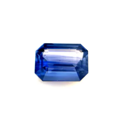 1.05ct Blue Sapphire VVS Emerald Shape (6.4x4.7x2.9 mm) UNHEATED gemstone from Ceylon